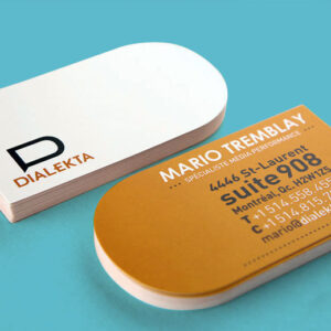 Matt Die Cut Business Card With UV Protection