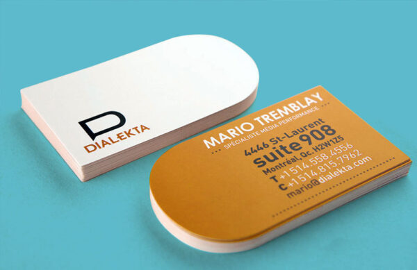 Matt Die Cut Business Card With UV Protection